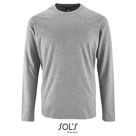 SOL´S Men´s Long Sleeve T-Shirt Imperial – Grey Melange