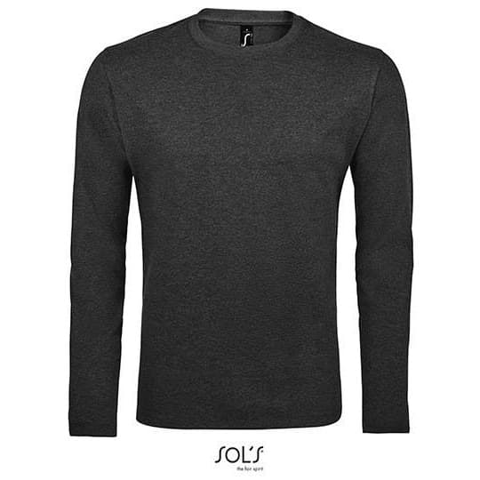 SOL´S Men´s Long Sleeve T-Shirt Imperial – Charcoal Melange