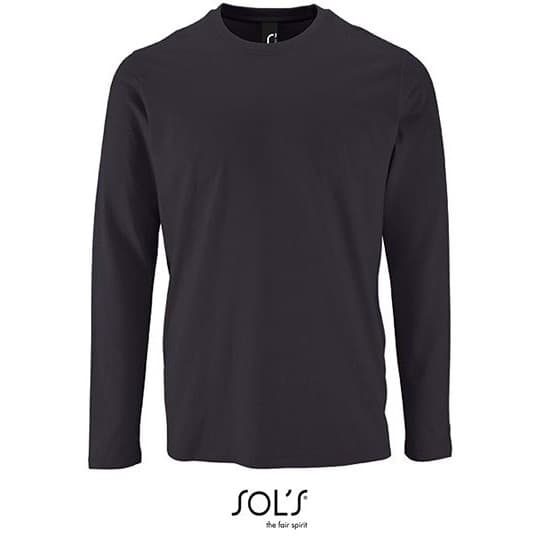 SOL´S Men´s Long Sleeve T-Shirt Imperial – Mouse Grey (Solid)
