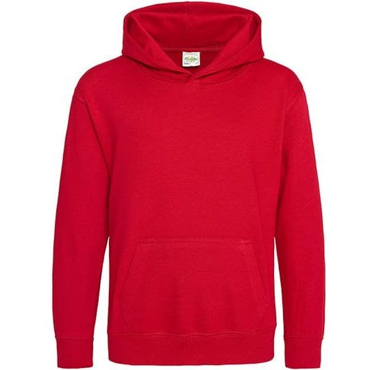 Just Hoods Kids´ Hoodie – Fire Red
