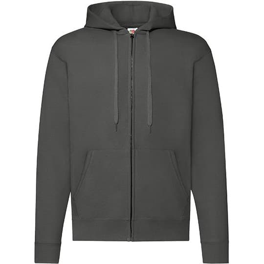 Fruit of the Loom Classic Hooded Sweat Jacket – Light Graphite (Solid)