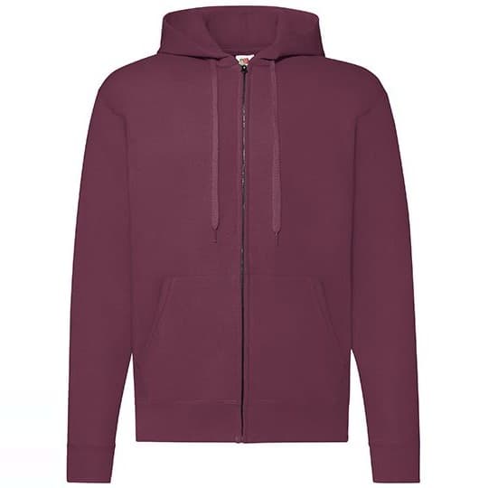 Fruit of the Loom Classic Hooded Sweat Jacket – Burgundy