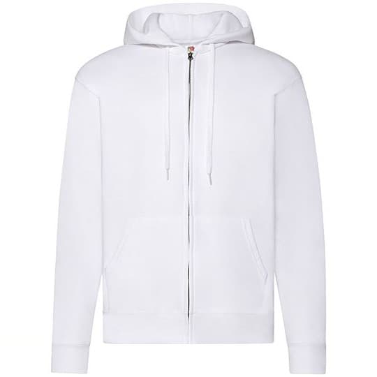 Fruit of the Loom Classic Hooded Sweat Jacket – White