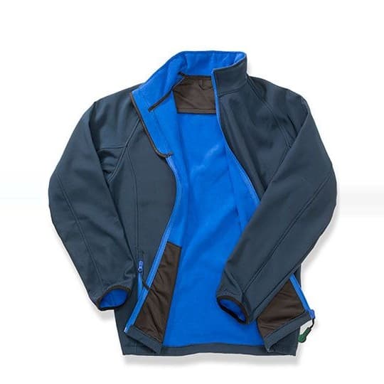 Result Recycled Men's Printable Softshell Jacket with Recycled Fleece Inner – Navy / Royal