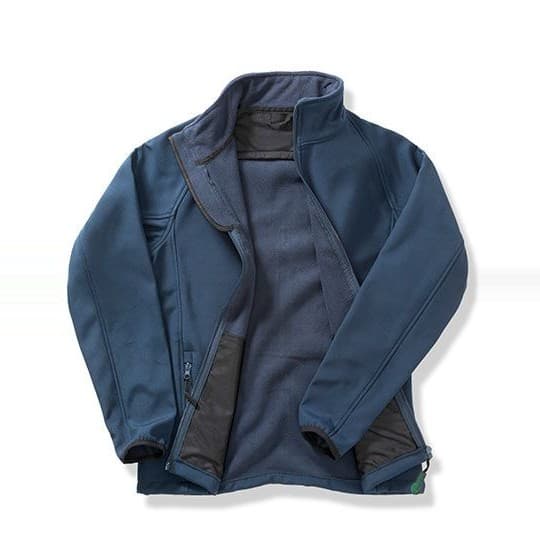 Result Recycled Men's Printable Softshell Jacket with Recycled Fleece Inner – Navy / Navy