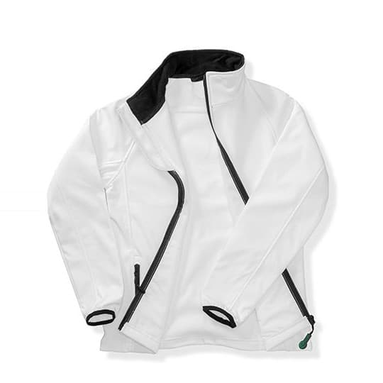 Result Recycled Men's Printable Softshell Jacket with Recycled Fleece Inner – White / Black