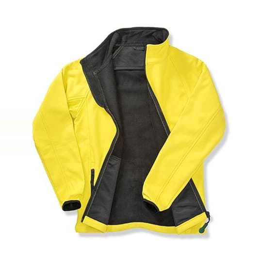 Result Recycled Men's Printable Softshell Jacket with Recycled Fleece Inner – Yellow / Black