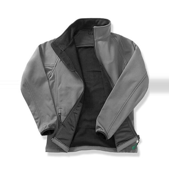 Result Recycled Men's Printable Softshell Jacket with Recycled Fleece Inner – Charcoal / Black