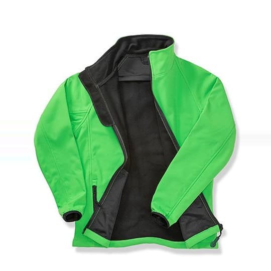 Result Recycled Men's Printable Softshell Jacket with Recycled Fleece Inner – Vivid Green / Black