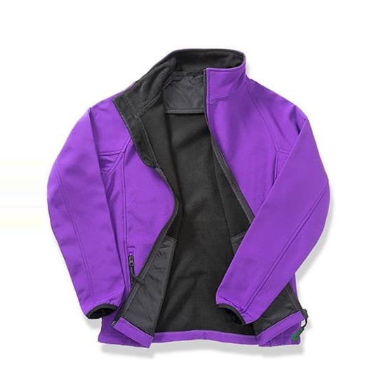 Result Recycled Men's Printable Softshell Jacket with Recycled Fleece Inner – Purple / Black