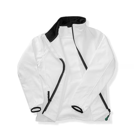 Result Recycled Women´s Printable Softshell Jacket with Recycled Fleece Inner – White / Black