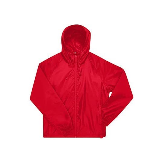 B&C BE INSPIRED #Reset Windbreaker – Red
