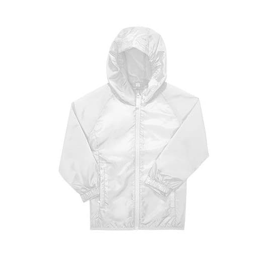 B&C BE INSPIRED Kids #Reset Windbreaker – White