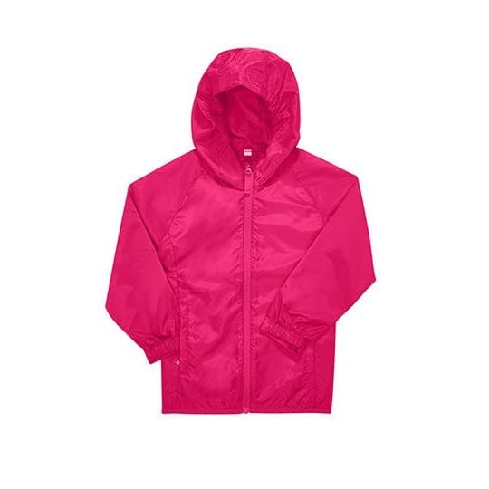 B&C BE INSPIRED Kids #Reset Windbreaker – Magenta Pink