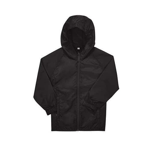 B&C BE INSPIRED Kids #Reset Windbreaker – Black