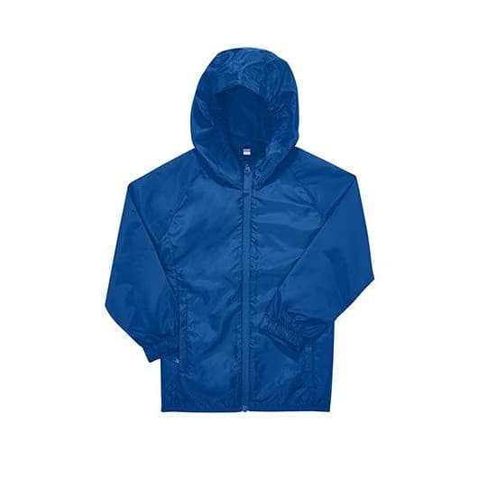 B&C BE INSPIRED Kids #Reset Windbreaker – Royal Blue