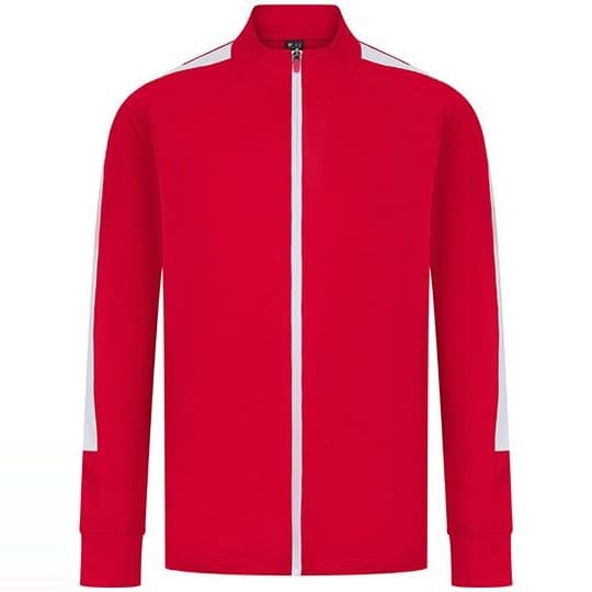 Finden+Hales Adults Knitted Tracksuit Top – Red / White