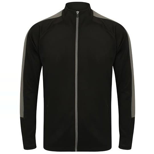 Finden+Hales Adults Knitted Tracksuit Top – Black / Gunmetal Grey