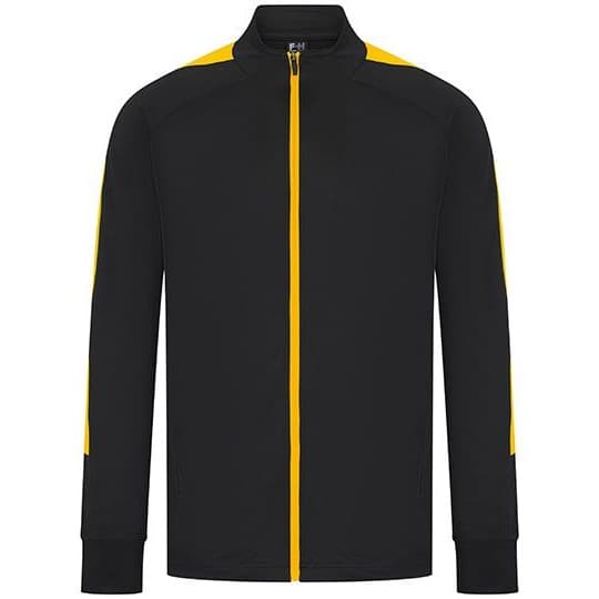 Finden+Hales Adults Knitted Tracksuit Top – Black / Gold