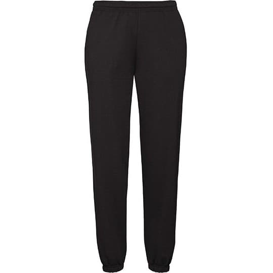 Fruit of the Loom Classic Elasticated Cuff Jog Pants – Black