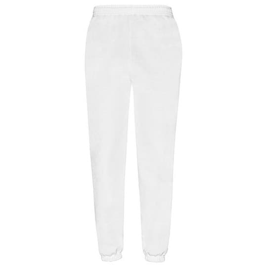 Fruit of the Loom Classic Elasticated Cuff Jog Pants – White