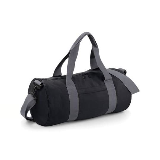 BagBase Original Barrel Bag – Black / Graphite Grey