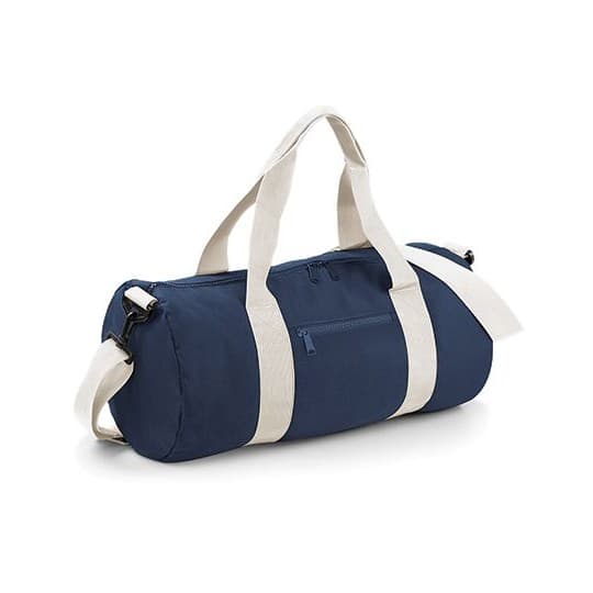 BagBase Original Barrel Bag – French Navy / Off White