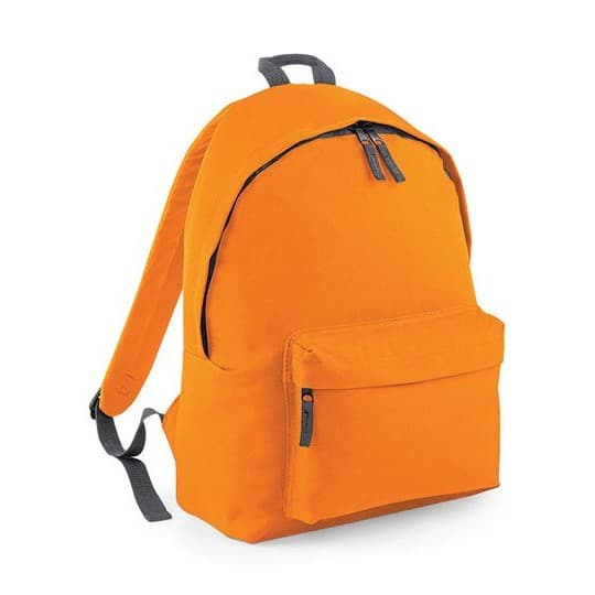 BagBase Original Fashion Backpack – Orange / Graphite Grey