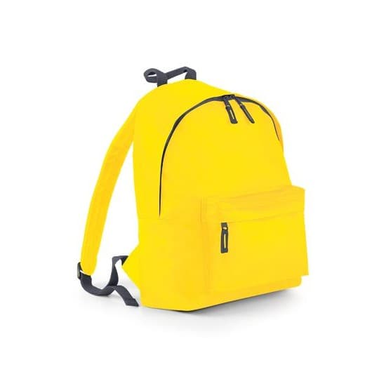 BagBase Original Fashion Backpack – Yellow / Graphite Grey