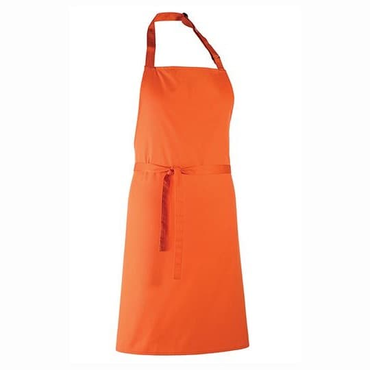 Premier Workwear Colours Collection Bib Apron – Orange (ca. Pantone 1655C)