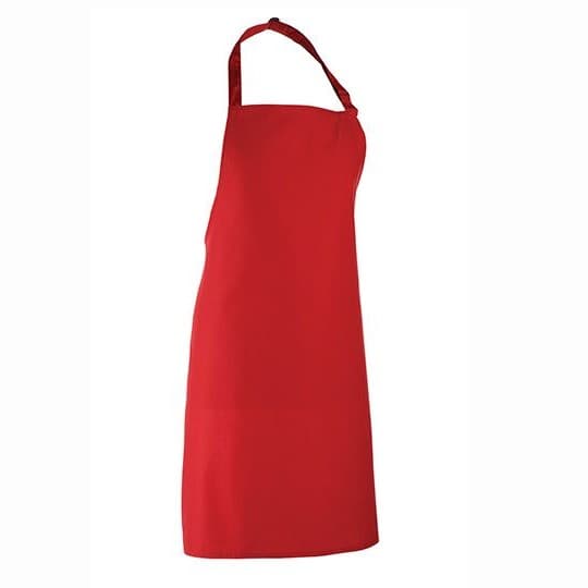 Premier Workwear Colours Collection Bib Apron – Red (ca. Pantone 200C)