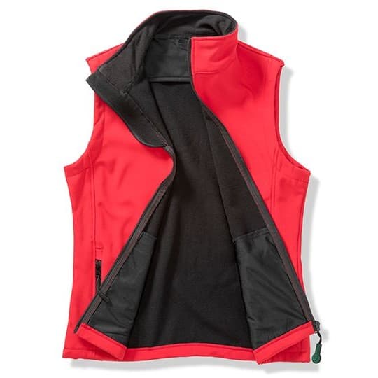 Result Recycled Men's Printable Softshell Bodywarmer with Recycled Fleece Inner – Red / Black