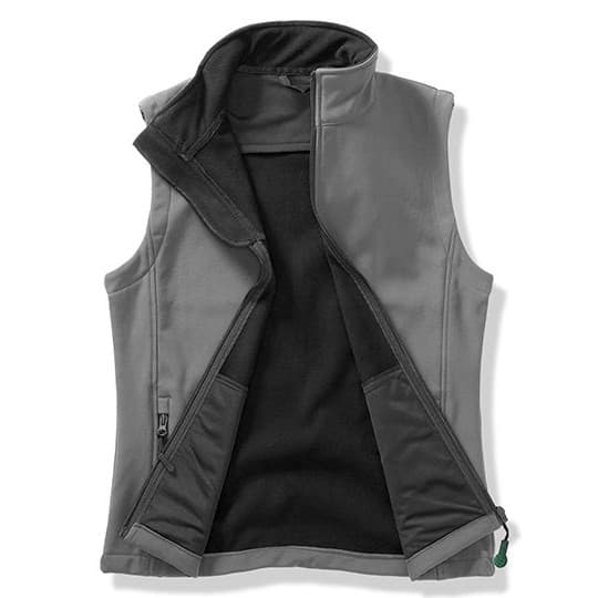 Result Recycled Men's Printable Softshell Bodywarmer with Recycled Fleece Inner – Charcoal / Black