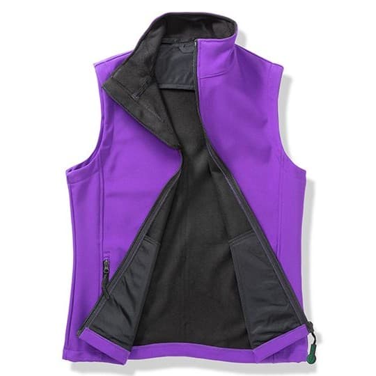 Result Recycled Men's Printable Softshell Bodywarmer with Recycled Fleece Inner – Purple / Black