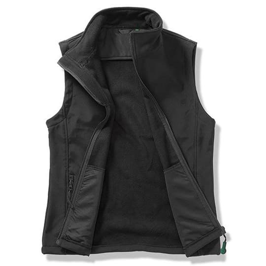 Result Recycled Men's Printable Softshell Bodywarmer with Recycled Fleece Inner – Black / Black