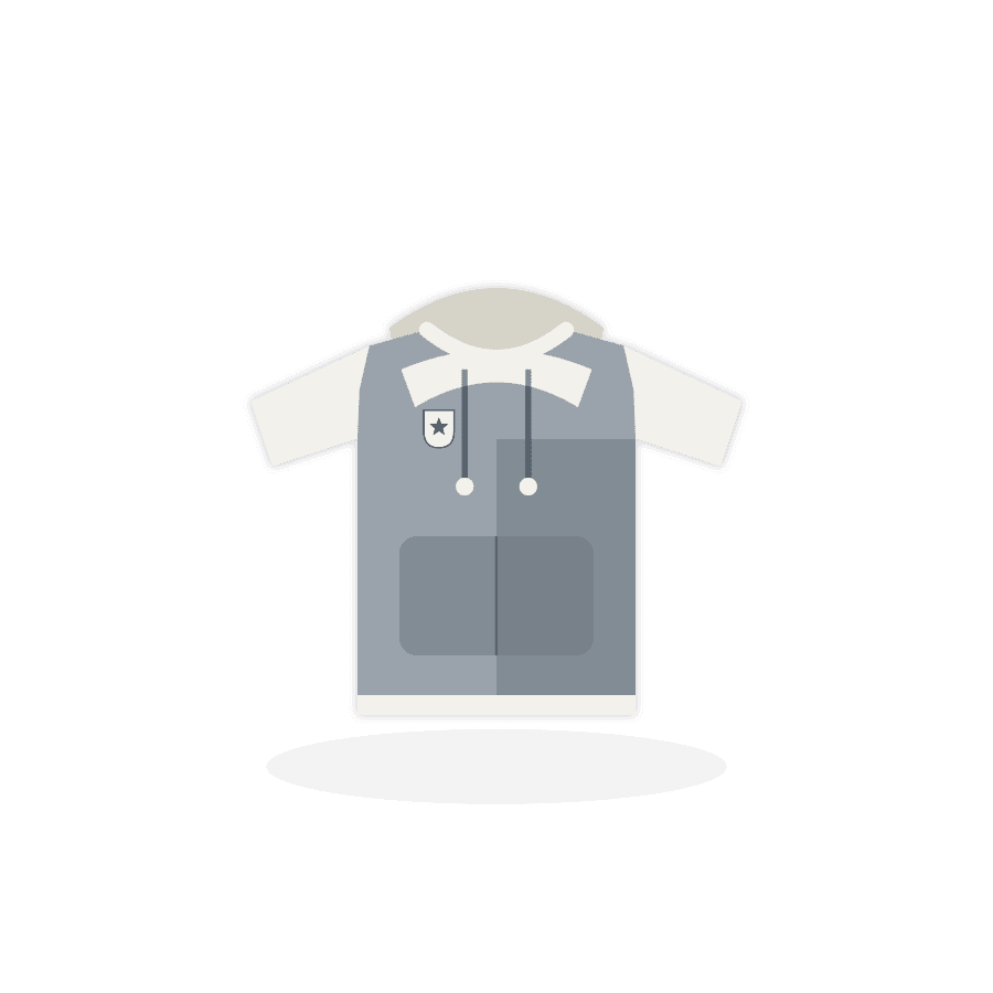 Kapuzenpullover Club in Grau
