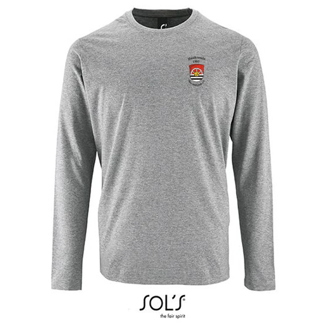 SOL´S Men´s Long Sleeve T-Shirt Imperial – Grey Melange