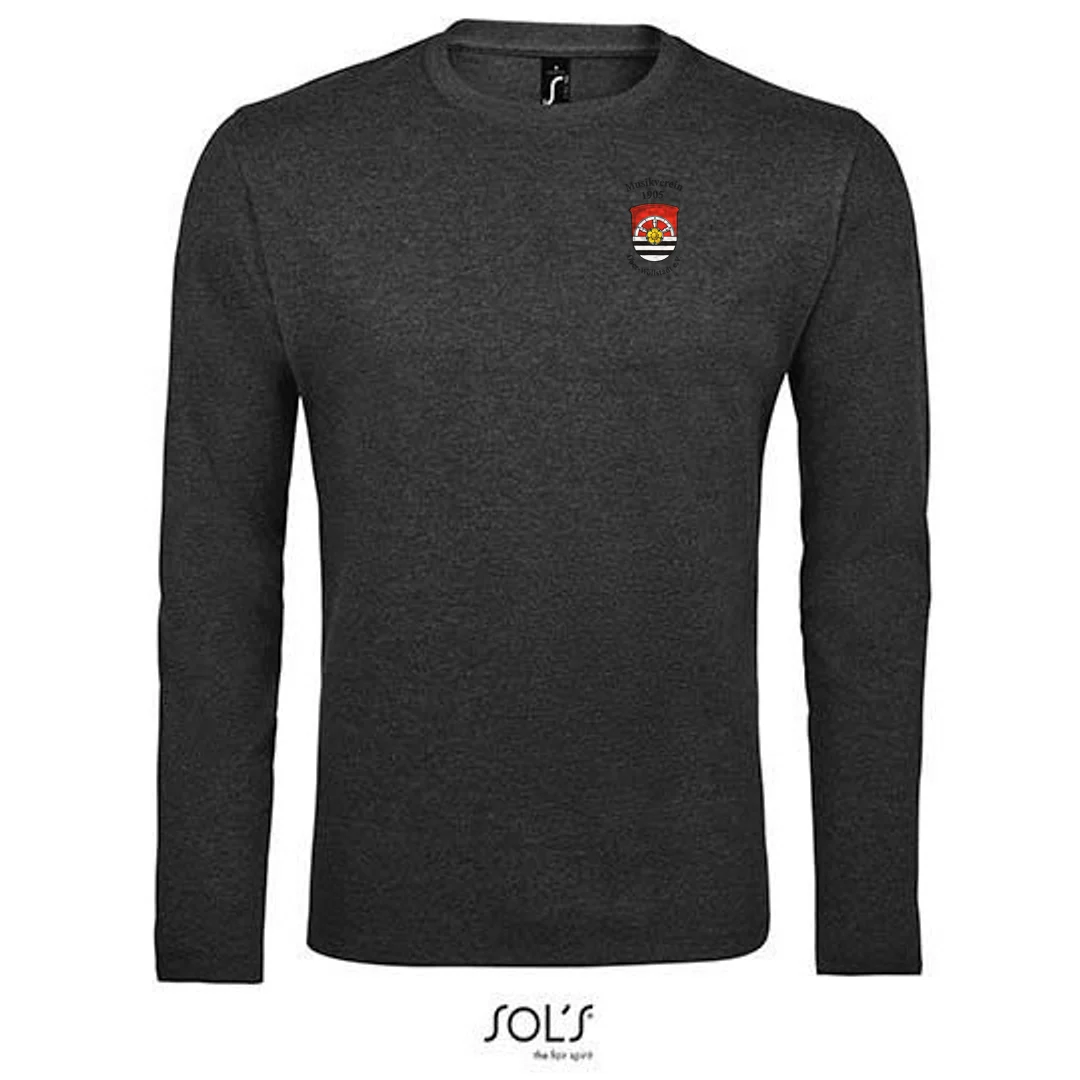 SOL´S Men´s Long Sleeve T-Shirt Imperial – Charcoal Melange