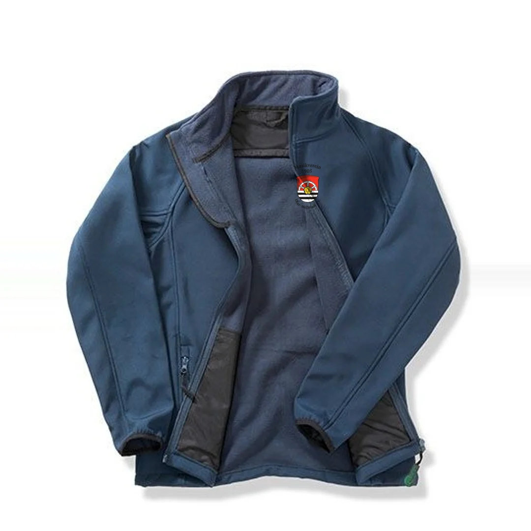Result Recycled Men's Printable Softshell Jacket with Recycled Fleece Inner – Navy / Navy