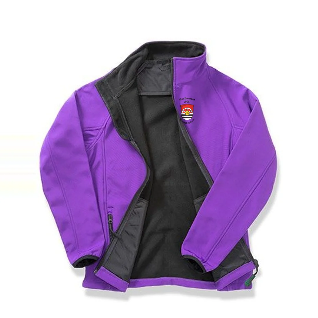 Result Recycled Men's Printable Softshell Jacket with Recycled Fleece Inner – Purple / Black