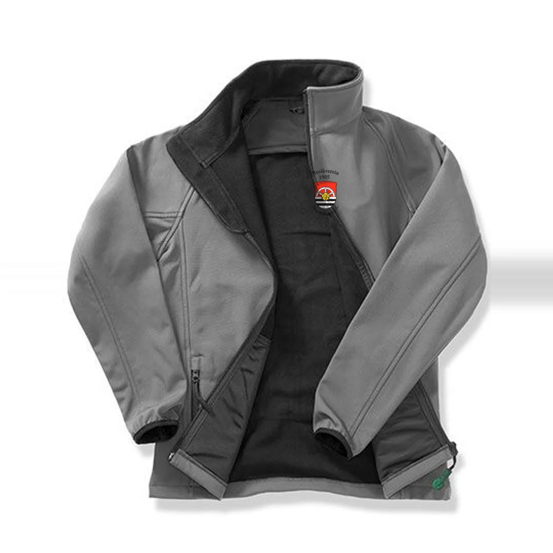 Result Recycled Men's Printable Softshell Jacket with Recycled Fleece Inner – Charcoal / Black
