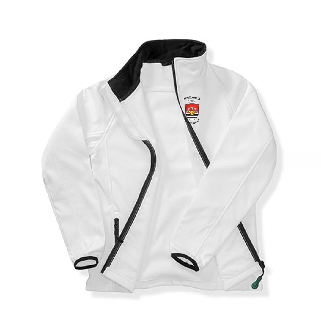 Result Recycled Women´s Printable Softshell Jacket with Recycled Fleece Inner – White / Black