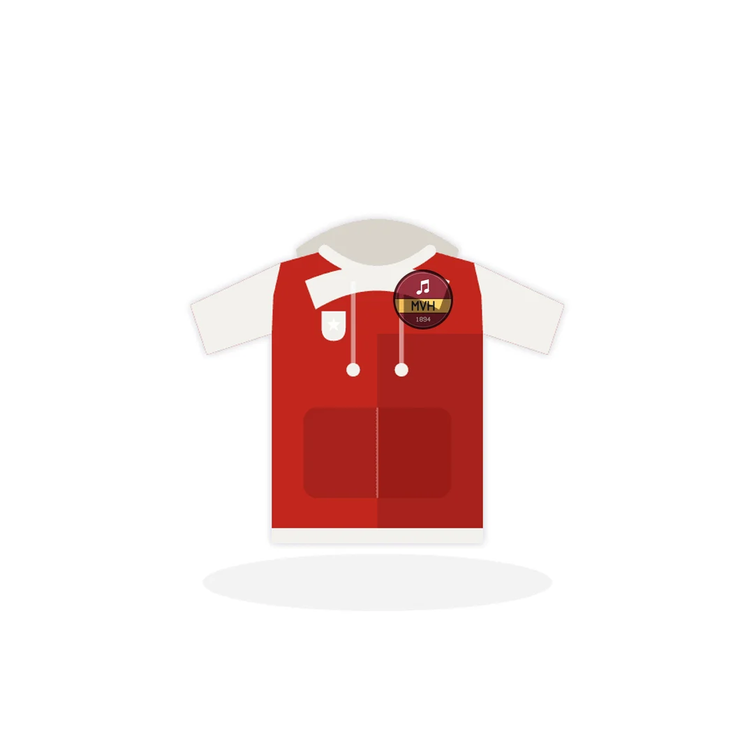Kapuzenpullover Club in Rot