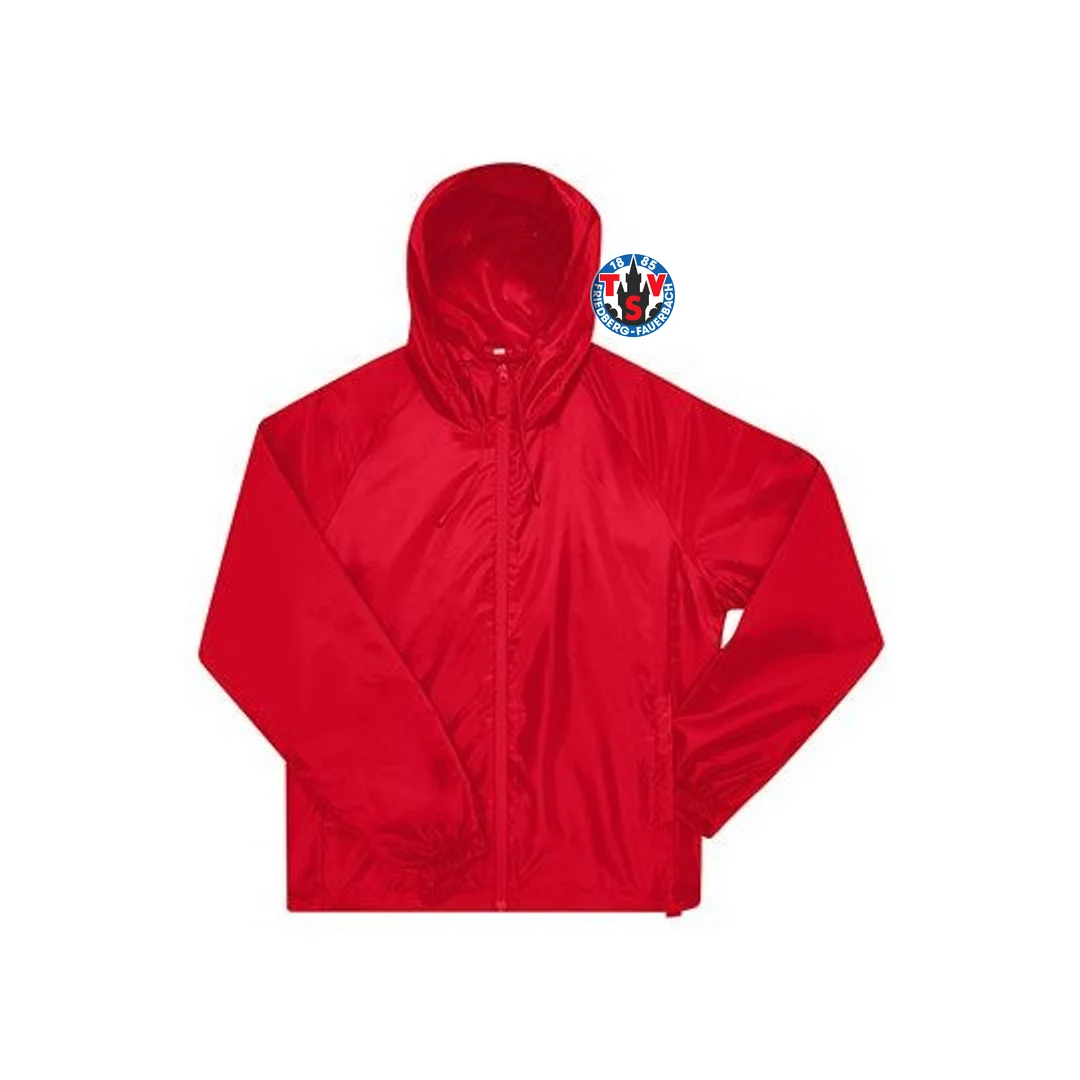 B&C BE INSPIRED #Reset Windbreaker – Red