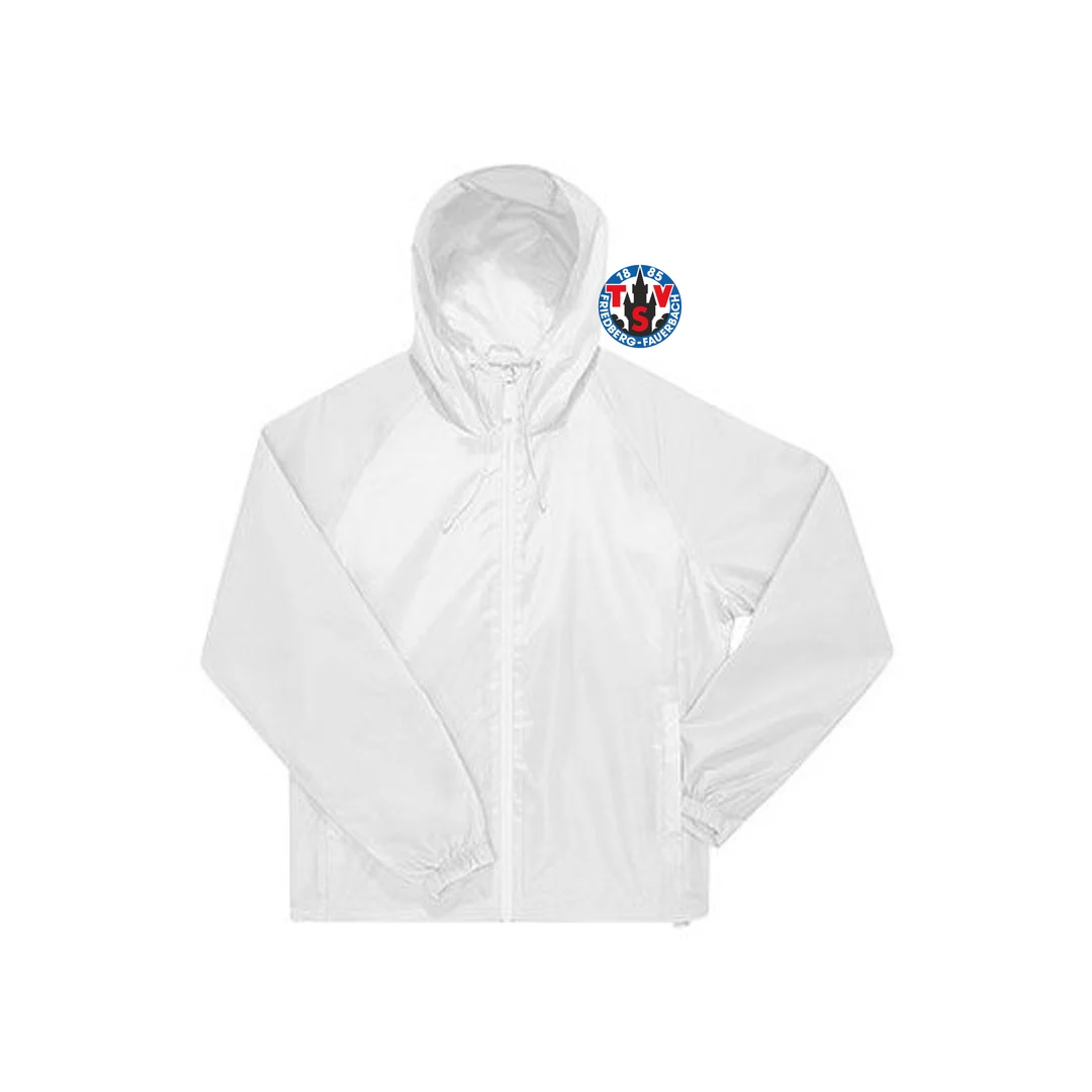 B&C BE INSPIRED #Reset Windbreaker – White