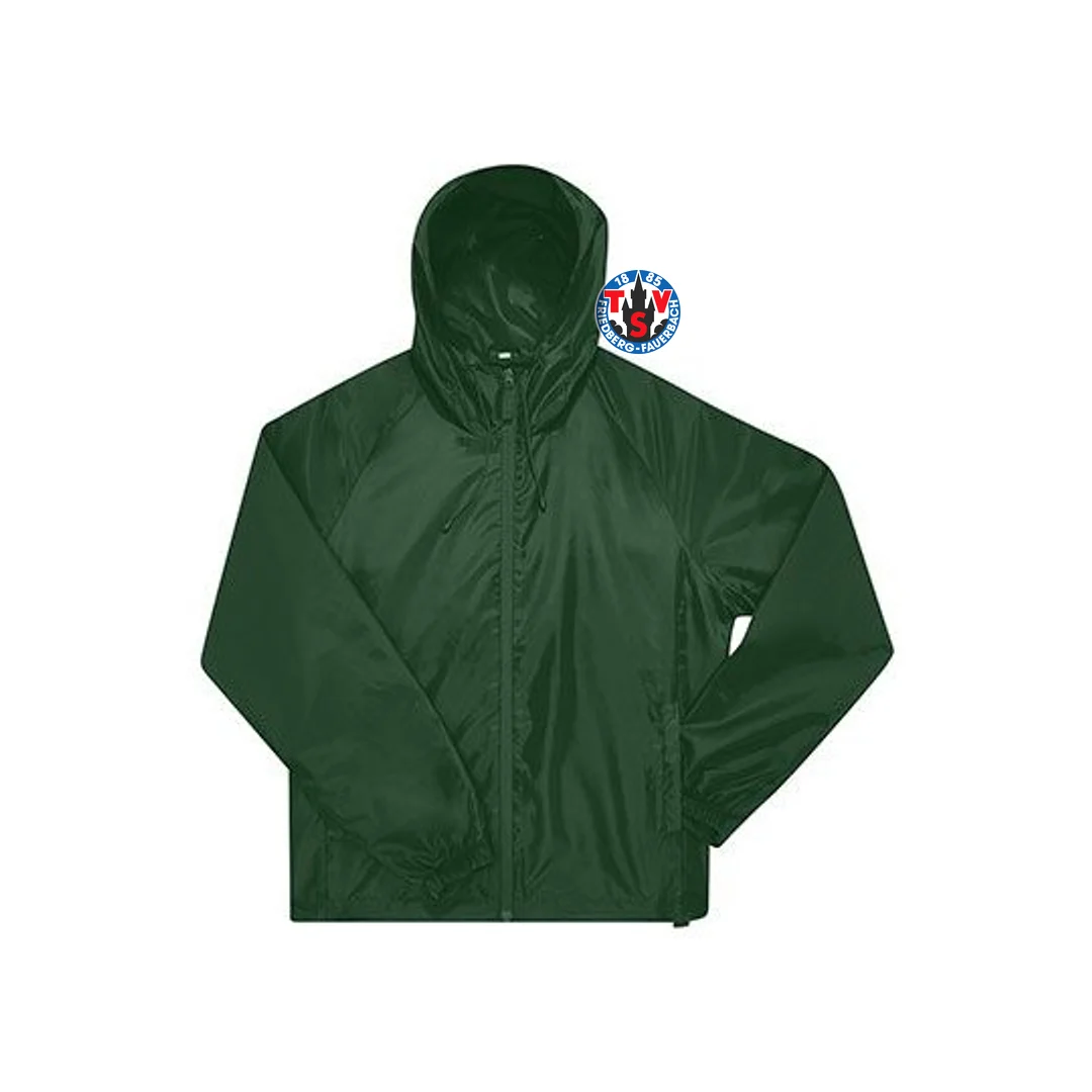 B&C BE INSPIRED #Reset Windbreaker – Bottle Green