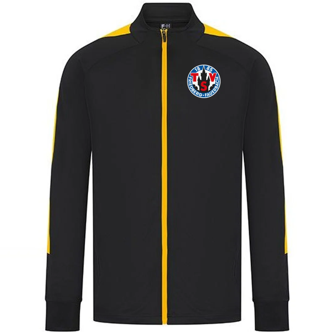 Finden+Hales Adults Knitted Tracksuit Top – Black / Gold