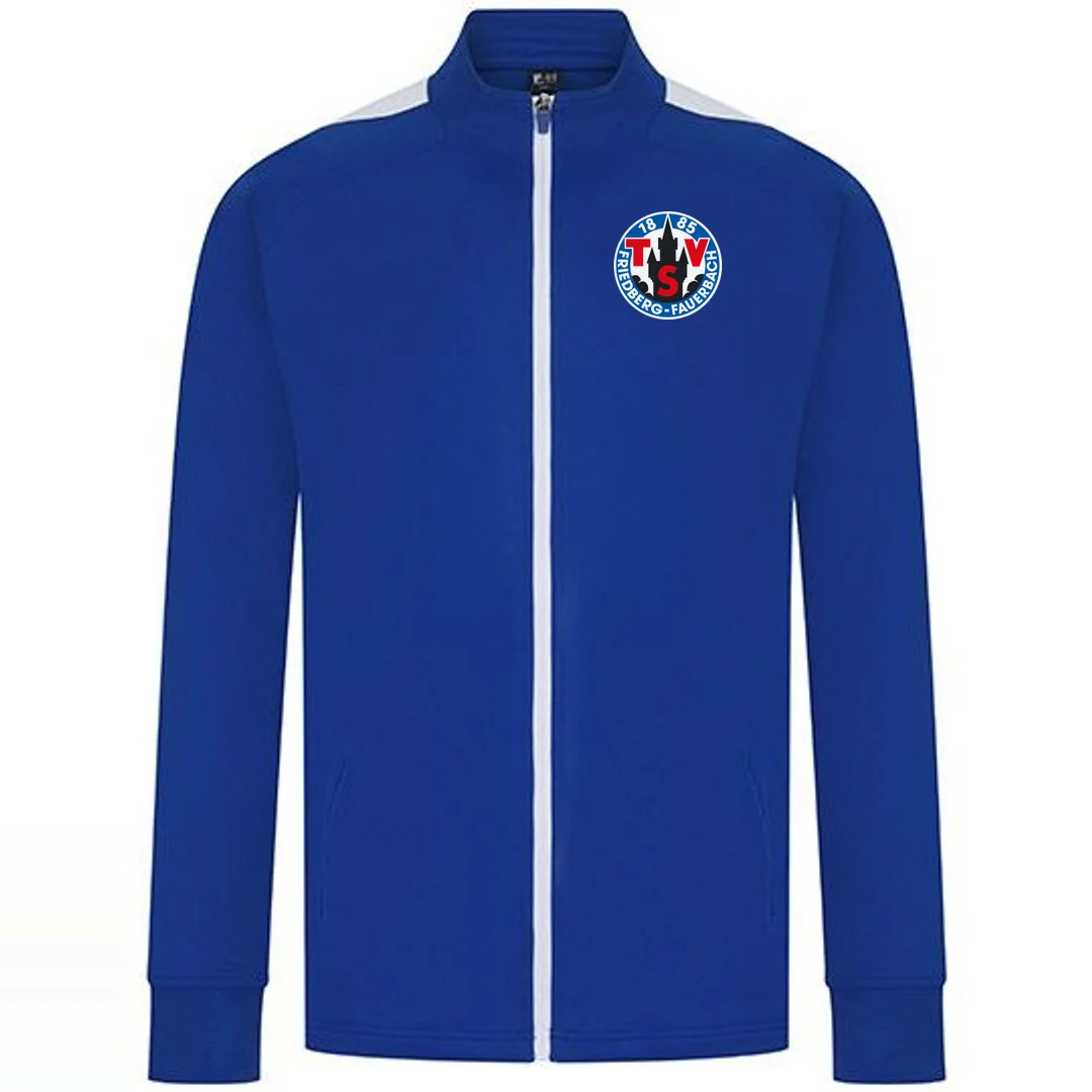 Finden+Hales Adults Knitted Tracksuit Top – Royal / White