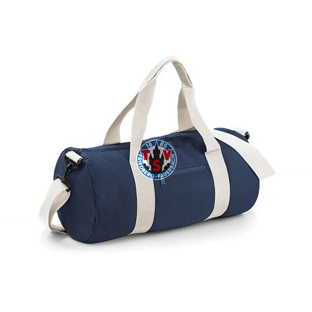 BagBase Original Barrel Bag – French Navy / Off White