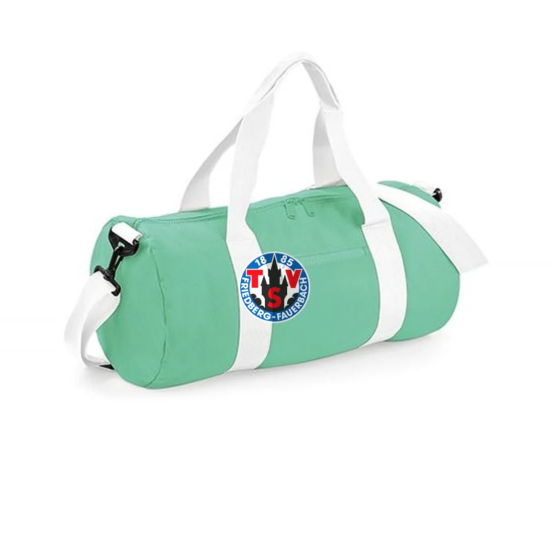 BagBase Original Barrel Bag – Mint Green / White